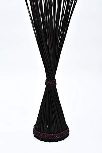 Image of Leewadee Freestanding Decorative Grass Stems - Naturally Dried and Colored Branches, Dry Grass Bundle for Home and Bar Decoration, 47 inches, Black Brown