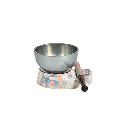 おりん 仏具3点セット ミニ仏壇サイズ お盆 初盆 お供え りん 有田焼 雅桜 ベビーブルー 2.5寸 国産 日本製 サンメニー