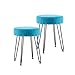 Marque Amazon - Movian Romade Lot de 2 tabourets, Bleu turquoise