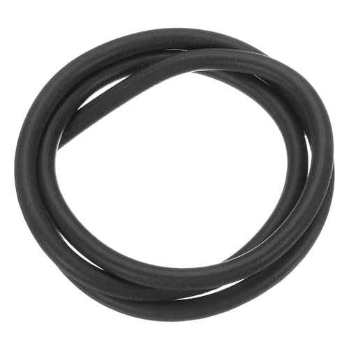 Image of sourcing map Silicone Foam Seal Strip, 7mm(0.28") Dia 1 Meters(3.28 Ft) Long Sponge Rubber Weather Seal Strip Round Rubber Cord Solid for Machinery and Industries, Black