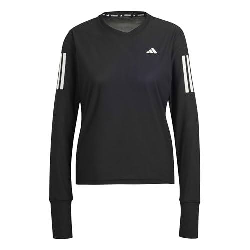 adidas Damen Own The Run Long Cuff Sleeve Tee, Black, L