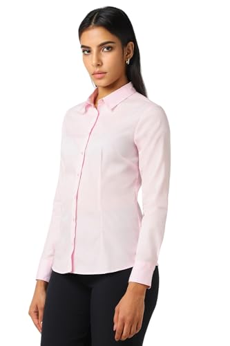 Image of Van Heusen Women's Regular Fit Solid Full Sleeve Cotton Rich Formal Shirt