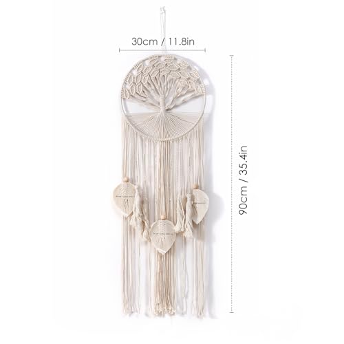 Colgante de pared bohemio de árbol con flecos, armonía natural para tu hogar 5
