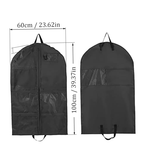 Dance Costume Garment Bag 39.4inch Dustproof Dance Bag with Garment Rack 6 Pockets Dance Competition Bag Portable Dance Garment Bags for Dancers Home Travel Black Dance Garment Bag Dance Garment Bags3