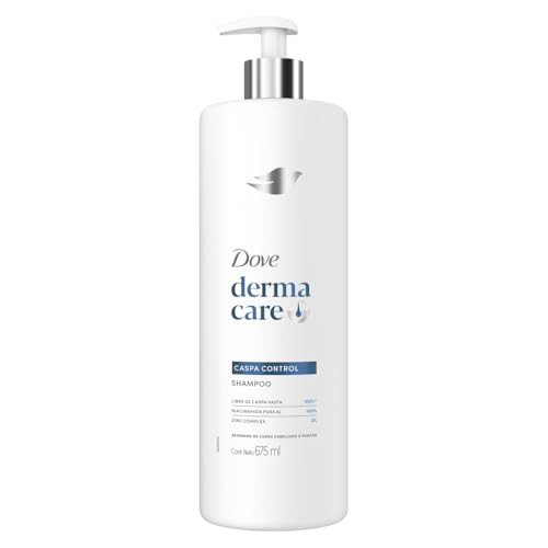 DOVE Shampoo Derma Care Caspa Control. hasta 100%* Libre de Caspa. Regenera de Cuero Cabelludo a Puntas. Desarrollado con Dermatólogos, 675 mL