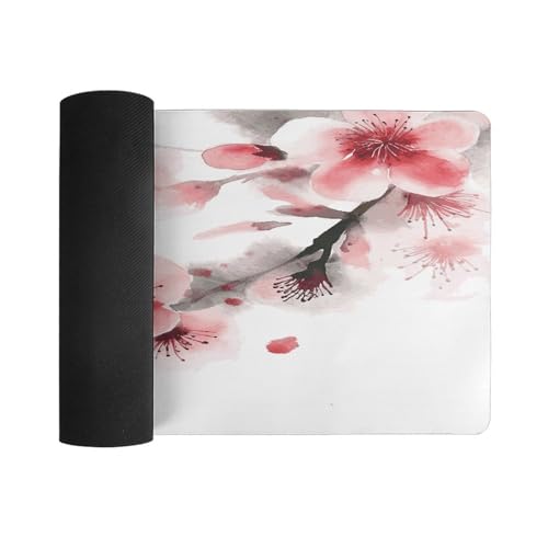 Mouse pad grande antideslizante estilo pink cherry miniatura 3