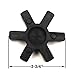 Noteflora L150 Flexible Rubber Jaw Coupling Inserts 2 Pack Solid Spider Center For Lovejoy L‑150 Industrial Machinery Power Transmission