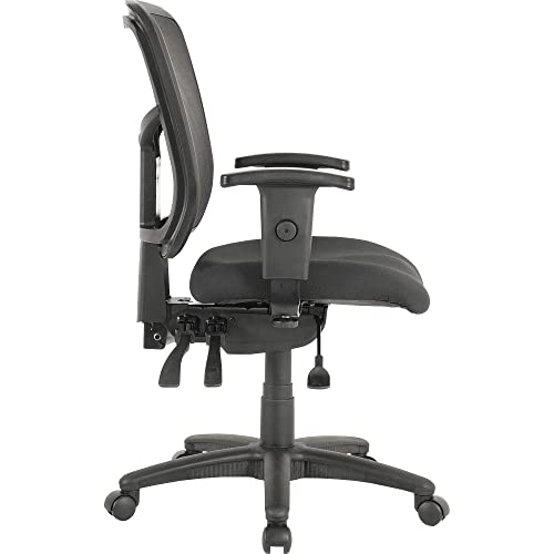 Lorell Ergomesh Chair, Mesh Back/Black Fabric Seat #TOP4