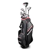 Powerbilt Pro Power Petite Golf Clubs for Women Right Handed, Complete Golf Club Set with 460cc Driver, Fairway Wood, Hybrid, Irons, Mallet Putter, Stand Bag, Head Covers