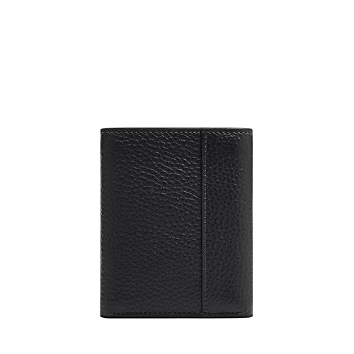 Image of Fossil Men's Wallet, Huntington Leather Trifold Wallet for Men, Black