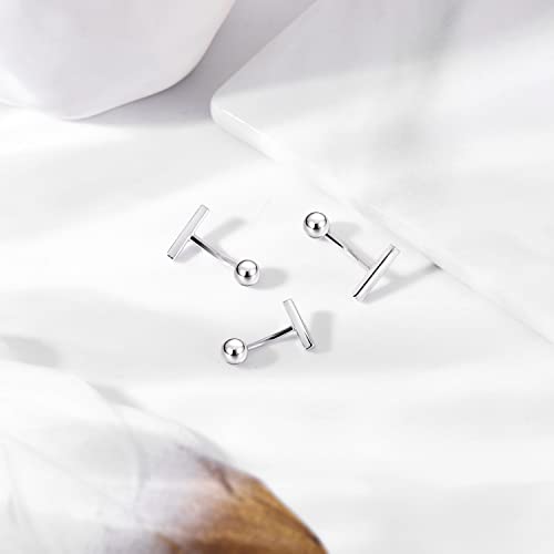 Zs 14G Small Belly Button Rings For Women Girls, 16G 925 Sterling Silver Rook Eyebrow Piercing Jewelry, Simple Reverse Curved Navel Barbell Body Jewelry (Basic:16G,8Mm) #TOP2