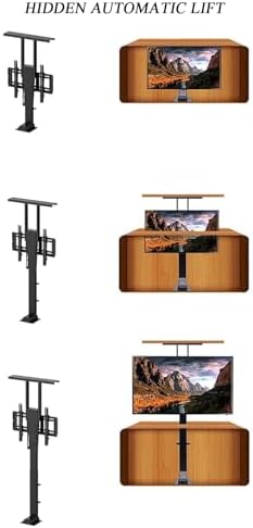 Motorised TV Bracket, Telescopic Lift Stand, 360° Rotation Hidden TV Lift System for Seamless Cabinet Integration