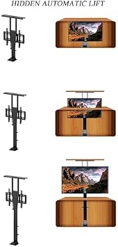 Motorised TV Bracket, Telescopic Lift Stand, 360° Rotation Hidden TV Lift System for Seamless Cabinet Integration