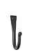 Smedbo B058 Rustic Single Hook, Black Wrought Iron