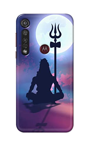 Image of Printed Hard Back Cover Case for Motorola Moto G8+ Plus Back Cover (Lord Shiva) -1302
