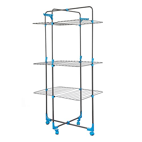 Daytek 3 Tier Extendable Steel Tower Clothes Drying Rack, 98 Feet Drying Space