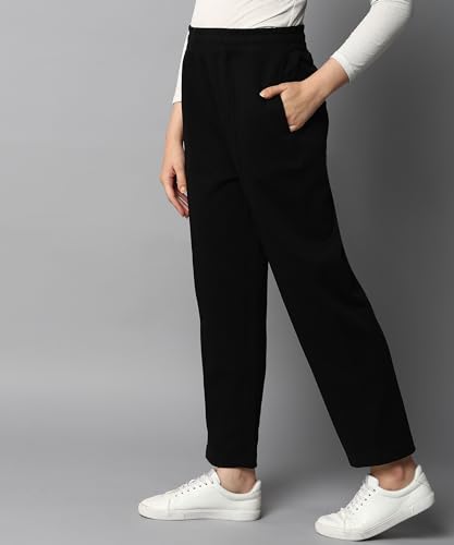 Alan Jones Clothing Womens Mid Rise Stretch Straight Trousers | Straight Fit With Pin Tucks | Side Pockets | Concealed Drawstring Waist