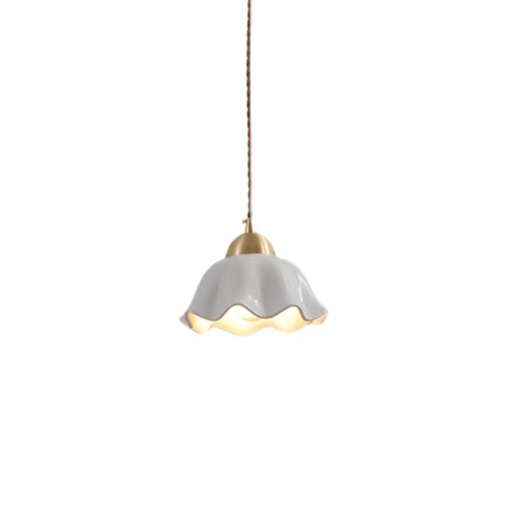 Lustre en céramique pour entrée sombre et chevet étroit, éclairage doux 18 cm