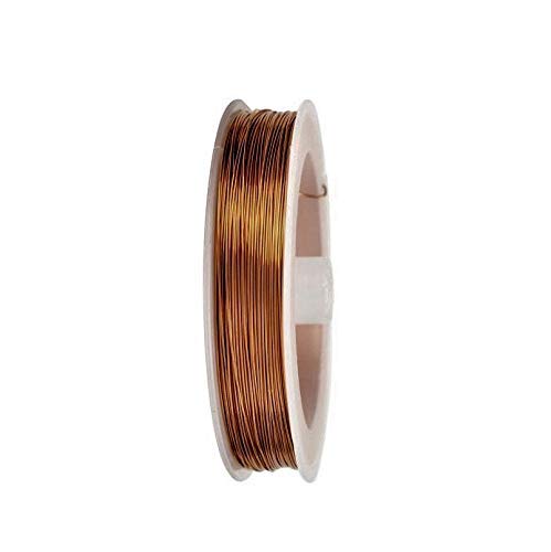 ART IFACT 15 Meters Enameled Copper Wire 25 Gauge (0.51 mm Diameter) - 99.9% Pure Copper Wire on Spool- Winding Wire - Magnet Wire