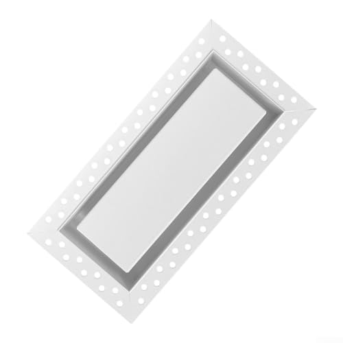 Cubierta de ventilación de pared empotrada para paneles de yeso, rejilla de registro de aire, brida pintable, resistente al óxido, HVAC instalación de retorno para oficina, 4 x 10 pulgadas, color