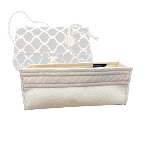 Bag Organizer for Chanel Pearl Crush Rectangle Flap (Model: AS1787) [20cm] (Mocha Tan)