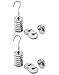 QWORK Lab Slotted Mass Set, 2 Set of Chromium-Plated Metal Slotted Weights, One Set - Total 100g - Includes 9 Weights (10g Each) & One Hanger (10g)