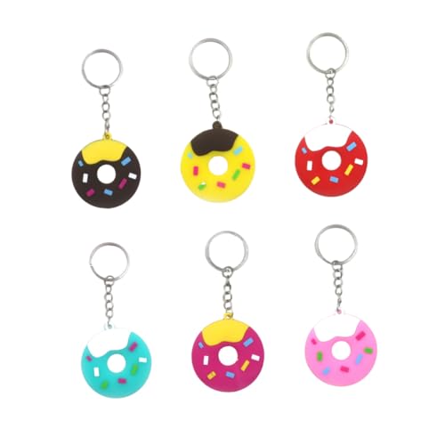 SECFOU 12 pezzi Portachiavi Ciambella in Gomma Morbida Portachiavi Ragazzo Ragazza Ragazza Regalo Gadget Festa Compleanno Bomboniera Fine Anno Scolastico