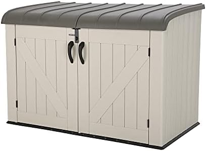Lifetime 60089 439 Litre (116-Gallon) Storage Box for Indoor or Outdoor Use Rigid Dual-Wall HDPE - Dark Brown