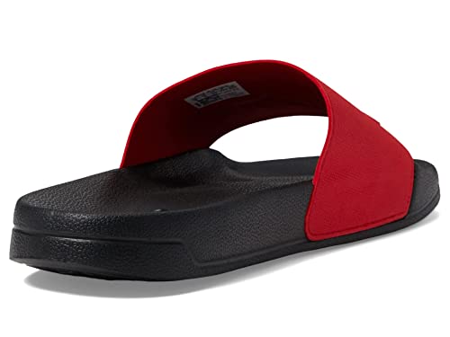 adidas Unisex Adilette Shower Slides Sandal, Better Scarlet/White/Black, 10 US Men - 6