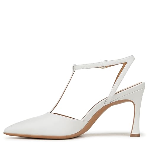 Naturalizer Women's Astrid Pointed Toe T-Strap Pump, White Leather, 6 Wide by Naturalizer - Image 9
