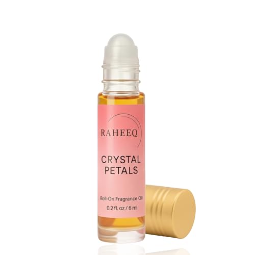 Raheeq Crystal Petals Perfume Oil – Jasmine & Rose Attar, Concentrated Alcohol-Free Long Lasting...