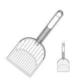 Générique Pala per lettiera di gatto, bordo inclinato ergonomico a setaccio rapido, raschietto per cassetto della lettiera del gatto, per animali domestici, dormitori, appartamenti, camere, salotti