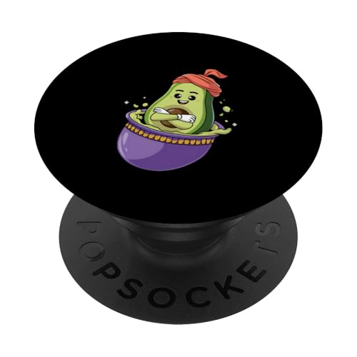 Aguacate Mágico Con Turbante Divertido PopSockets PopGrip Adhesivo