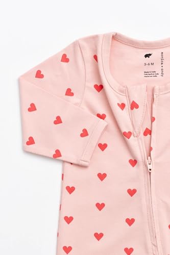 Image of monica + andy Double Zipper One Piece, 100% Organic Baby Clothes for Girls & Boys, Unisex, Preemie, Newborn & Infant Sizes