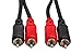 Hosa CRA-202 Dual RCA to Same Stereo Interconnect Cable, 6.5 Feet