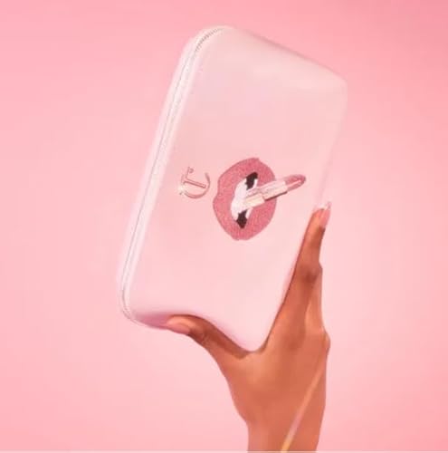 Charlotte Tilbury Pillow Talk Makeup Bag - Multi-Magic, Travel Cosmetic Bag in Pillow Talk Pink - Iconic Lip Print Design with Rose Gold Zip - Image 2