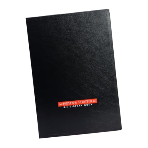 Image of Worldone B4 (Bigger Size) | Achiever Portfolio Display Book Folder for Documents | 1mm Virgin PP Material | 40 Bound Non-Refillable Top Loading Plastic Binder | Black (Set of 1) (Black, B4)