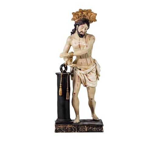 Inmaculada Romero IR Cristo Amarrado Columna Figura Religiosa de 22 cm. Imagen devoción en La Orotava acabada en Resina