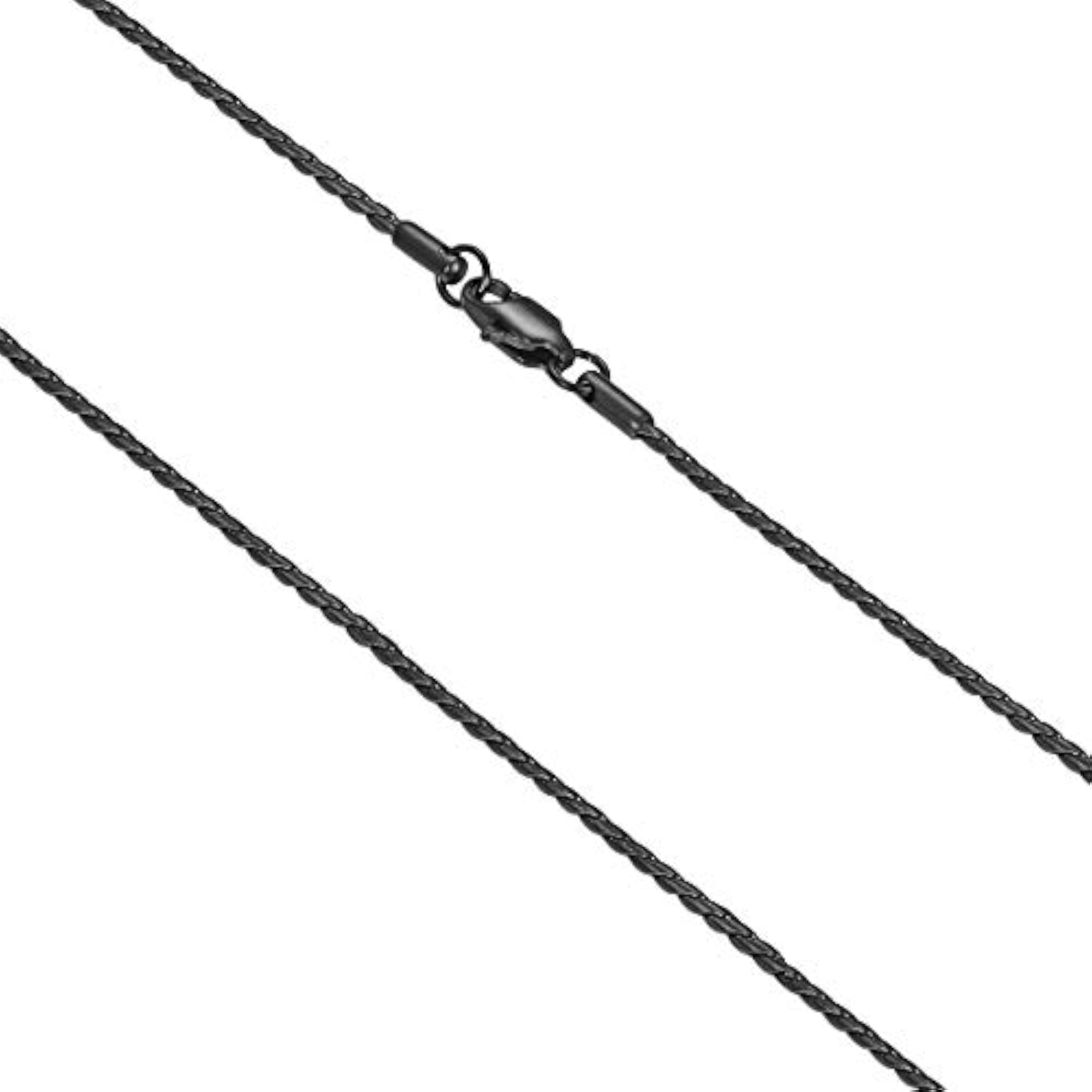 Unisex Unique Black Snake Chain Necklace, Titanium Steel
