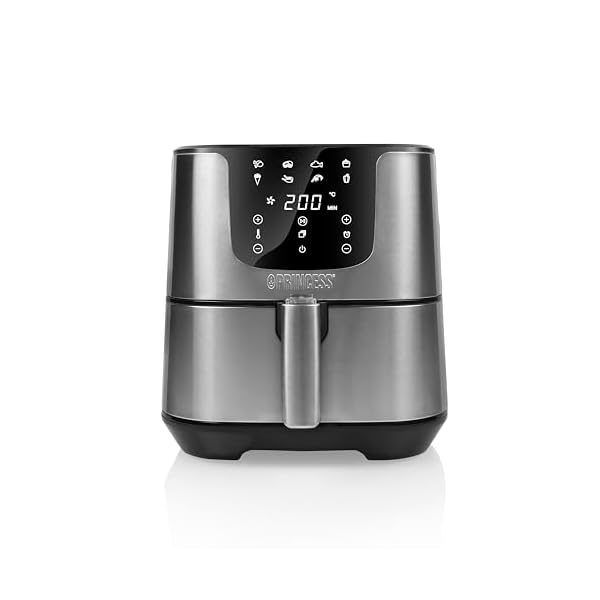 Princess Digital Airfryer XXL – Capaciteit 5,5 Liter – Digitaal bedieningspaneel – 8 programma’s – RVS