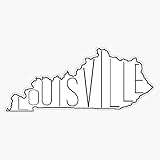 Louisville and Ky Outline Vinyl Waterproof Sticker Decal Car Laptop Wall Window Bumper Sticker 5"