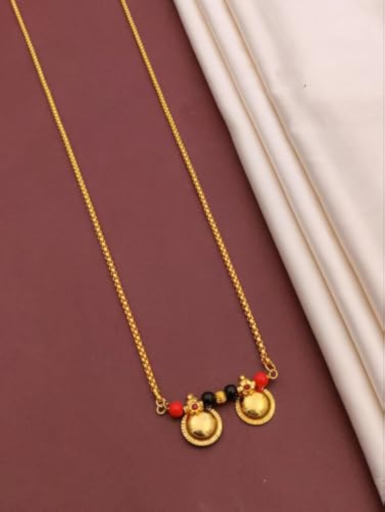 Plated Marathi Mangalsutra for Traditional Necklace, Lightweight Design