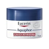 Eucerin Aquaphor Pomada Reparadora 7 ml - Pomada Cicatrizante para la Piel Dañada y Seca - Bálsamo Labial Reparador con Pantenol y Bisabolol que Calma y Regenera - Para Piel Sensible - Sin Alcohol