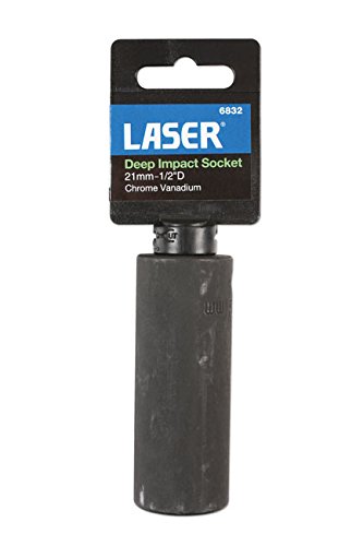 Douille impact 1/2 21mm Laser 6832 de type profond pour outillage mécanique