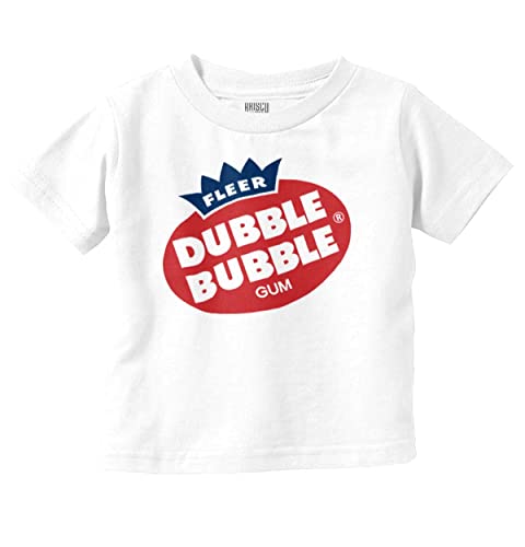 Retro Vintage Dubble Bubble Gum Logo Toddler Boy Girl T Shirt White