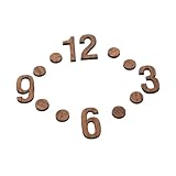TOYANDONA Wanduhr Zahlen aus Holz DIY Ersatz Uhrwerk Zubehör mit Leisen Zeigern Modern Langlebig Einfache Montage zum Reparieren und Dekorieren von Wohnzimmeruhren