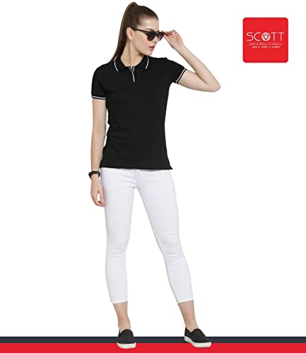Image of Scott International Women's 100% Pure Organic Cotton Polo Regular Fit T-Shirt