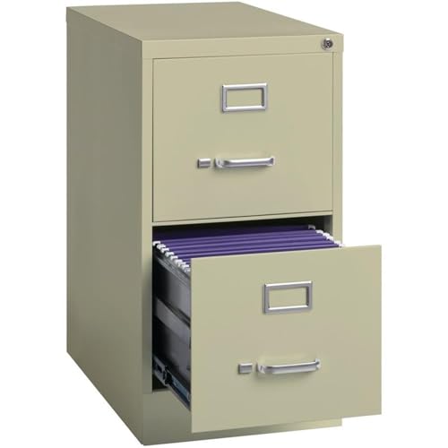 Image of Hirsh 15 inch W 2 Drawer Vertical File Cabinet, Putty, Letter 17889 - 1 Each