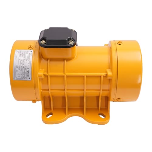 370W Vibration Motor,Industrial Table Vibration Motor,2840RPM Concrete Cement Intensive Vibrator Motor Modern Concrete Compressor Vibration Motor for Vibrating Feeders, Shakers (Yellow)