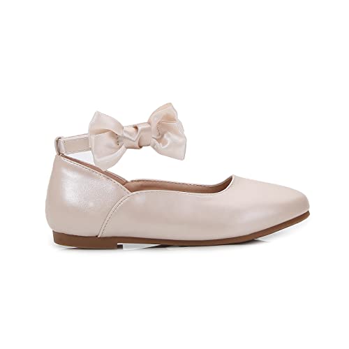 Girls/Toddlers Toddler Ballet Flats Mesh Bow Scallop Ankle Strap Dress Dress Dress Flats Cute Flower Girl Shoes2